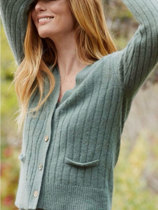 Kilte Sweaters - Kilte Sage Knit Button-Front Women's Sweater